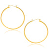 14k Yellow Gold Polished Hoop Earrings (1.5x40mm)