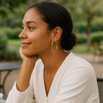 14K Yellow Gold Polished Hoop Earrings (1.5x40.00 mm), view 4