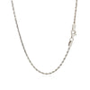 14k White Gold Solid Diamond Cut Rope Chain (1.80 mm)