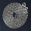 14k White Gold Solid Diamond Cut Rope Chain (1.80 mm)