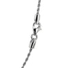 14k White Gold Solid Diamond Cut Rope Chain (1.80 mm)