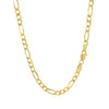 14k Yellow Gold Solid Figaro Chain (3.80 mm)