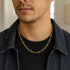 14k Yellow Gold Solid Figaro Chain (3.80 mm)