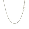 Sterling Silver Rhodium Plated Octagonal Snake Chain (0.90 mm)