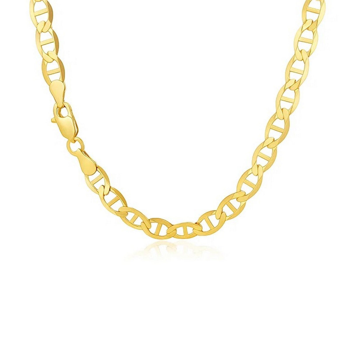 14k Yellow Gold Mariner Link Chain (4.50 mm), view 3