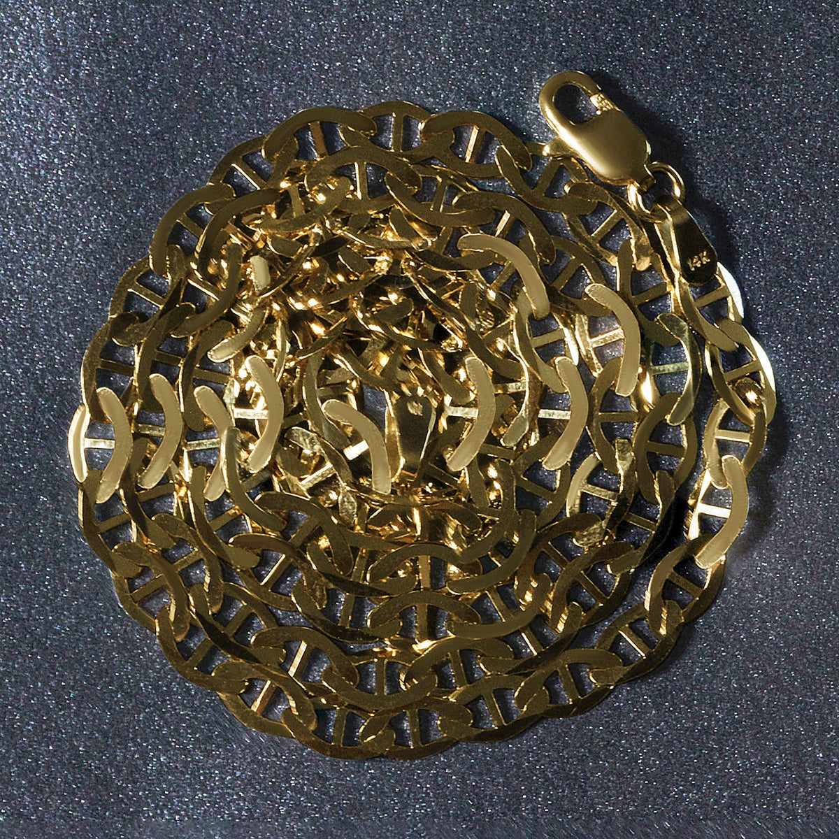 14k Yellow Gold Mariner Link Chain (4.50 mm), view 6