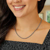 Sterling Silver Rhodium Plated Wheat Chain (2.20 mm), view 5