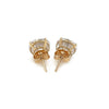 14K Yellow Gold 8.0mm Round CZ Stud Earrings, view 3