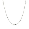 14k White Gold Diamond-Cut Alternating Bead Chain (1.10 mm)