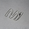 14k White Gold Diamond-Cut Alternating Bead Chain (1.10 mm)