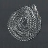 14k White Gold Solid Curb Chain (2.60 mm)