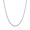 14k White Gold Solid Diamond Cut Rope Chain (3.00 mm)