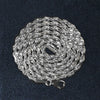 14k White Gold Solid Diamond Cut Rope Chain (3.00 mm)
