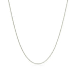 14k White Gold Classic Box Chain (0.60 mm), view 2