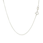 14k White Gold Classic Box Chain (0.60 mm), view 3