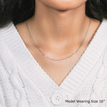 14k White Gold Classic Box Chain (0.60 mm), view 9