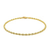 14k Yellow Gold Solid Diamond Cut Rope Bracelet (2.50 mm)