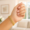14k Yellow Gold Solid Double Link Charm Bracelet (5.00 mm)