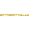 14k Yellow Gold Solid Double Link Charm Bracelet (5.00 mm)