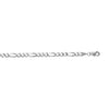 14k White Gold Solid Figaro Bracelet (3.80 mm)