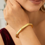 14K Yellow Gold High Polish Geometric Bangle (6.10 mm), view 5