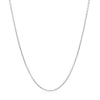 14k White Gold Oval Cable Link Chain (1.20 mm)