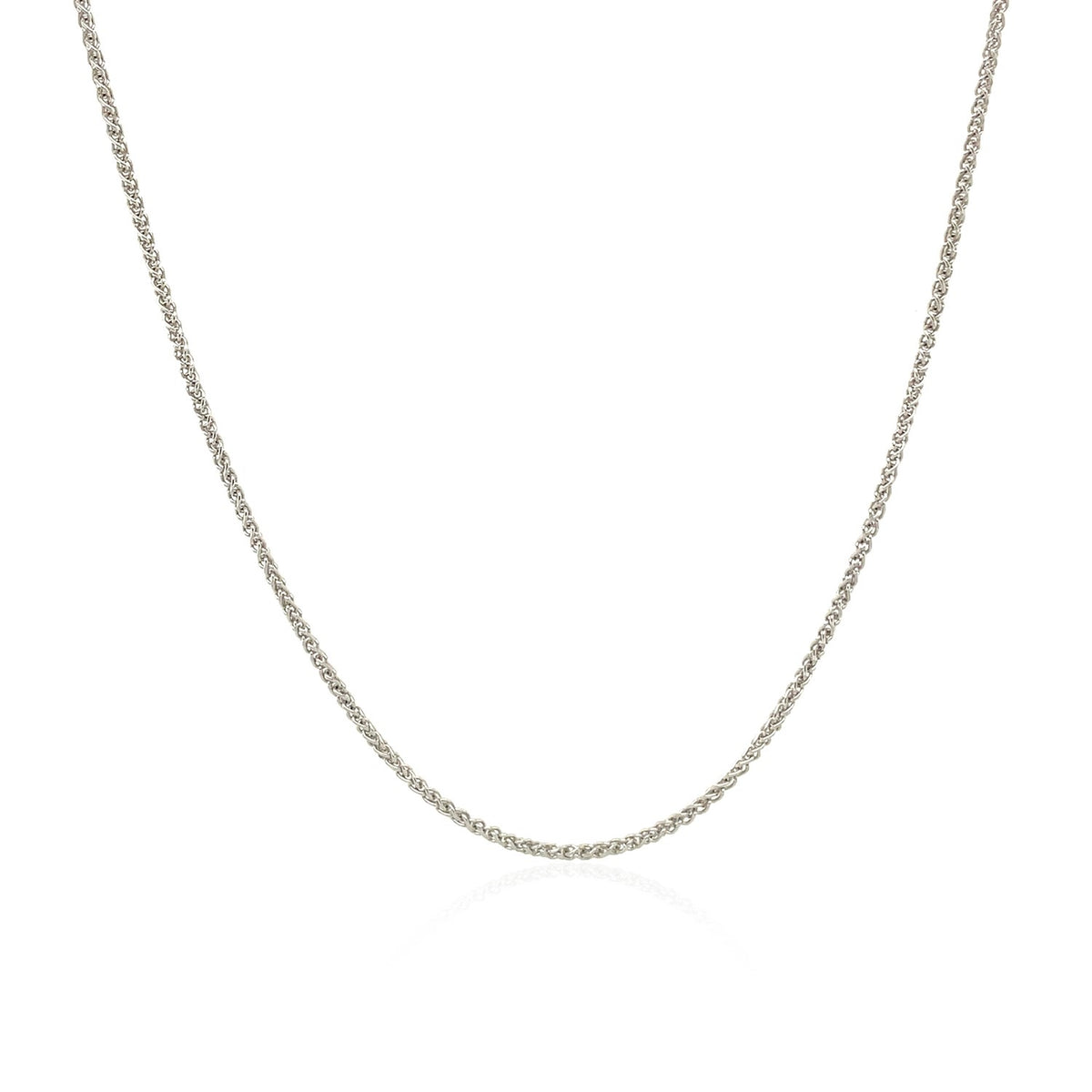 10k White Gold Wheat Chain 1.0mm (1.00 mm), view 2