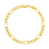 14k Yellow Gold Solid Figaro Bracelet (4.50 mm)
