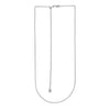 14k White Gold Adjustable Wheat Chain (1.00 mm)