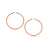 14K Rose Gold Polished Hoop Earrings (3x25.00 mm)