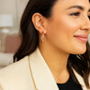 14K Rose Gold Polished Hoop Earrings (3x25.00 mm), view 2