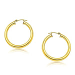 14K Yellow Gold Polished Hoop Earrings (4x30.00 mm)