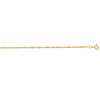 14K Yellow Gold Singapore Anklet 1.5mm, view 2