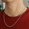 14k White Gold Solid Diamond Cut Rope Chain (1.40 mm)
