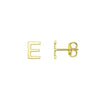 14K Yellow Gold Yours Truly Initial E Stud Earrings
