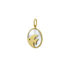 14K Yellow Gold Fish MOP Charm Pendant, view 2