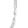 Rhodium Plated Sterling Silver Curb Style Chain (7.20 mm), view 4