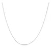 Double Extendable Diamond Cut Cable Chain in White Gold (0.87 mm)