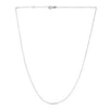 Double Extendable Diamond Cut Cable Chain in White Gold (0.87 mm)