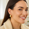 14k Yellow Gold Large Tapered Hoop Earrings(20x20mm)