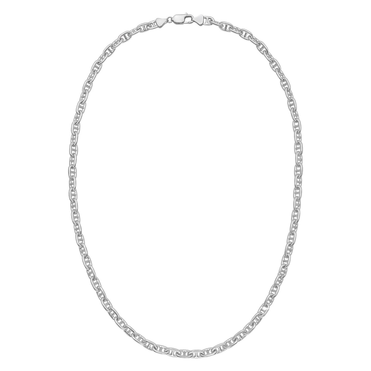 Sterling Silver Anchor Chain Necklace (6.40 mm), view 2