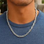 Sterling Silver Anchor Chain Necklace (6.40 mm), view 6