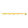 Sterling Silver Yellow Gold Plated Bold Bead Bracelet