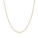 14k Pink Gold Diamond Cut Cable Link Chain (0.87 mm), view 12