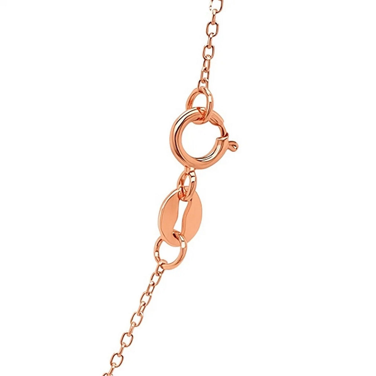 14k Pink Gold Diamond Cut Cable Link Chain (0.87 mm), view 8