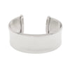 Sterling Silver Rhodium Plated Wide Sculpted Cuff Bangle