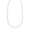 Sterling Silver Gold Plated Blue Enamel Hearts Necklace