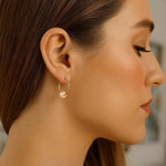 14K Yellow Gold Round Endless Pearl Earring (1x14.00 mm), view 3