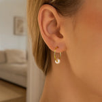 14K Yellow Gold Round Endless Pearl Earring (1x14.00 mm), view 6