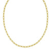 Sterling Silver Yellow Gold Plated Round Link Paperclip Chain (4.10 mm), view 3